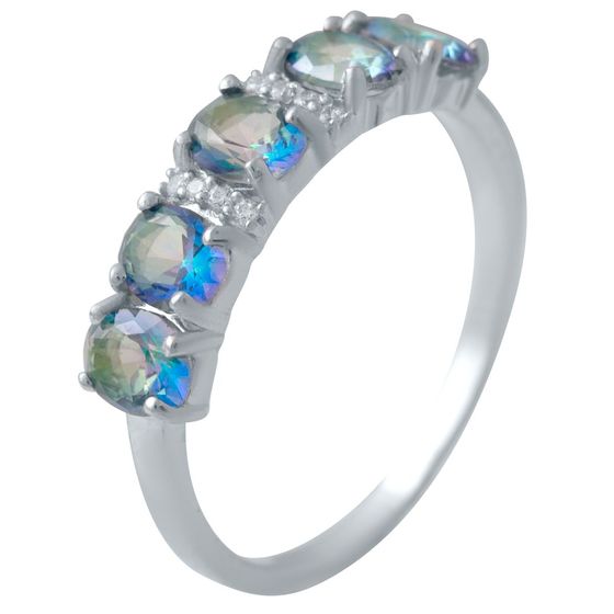 Серебряное кольцо с мистик топазом 1.362ct