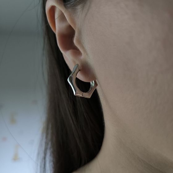 Серебряные серьги без камней