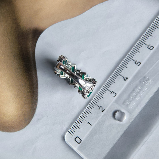 Серебряное кольцо с агатом 4.767ct