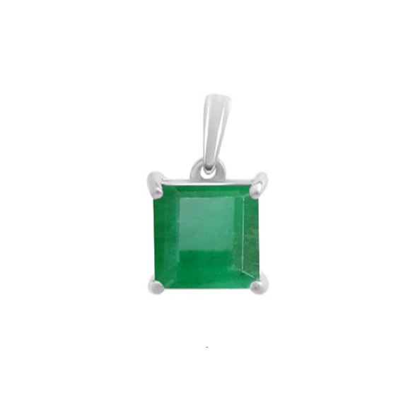 Серебряная подвеска с изумрудом 2.108ct