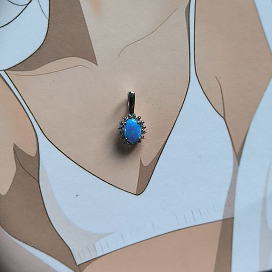 Серебряная подвеска с опалом 0.459ct