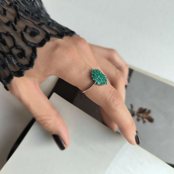 Серебряное кольцо с агатом 0.9ct