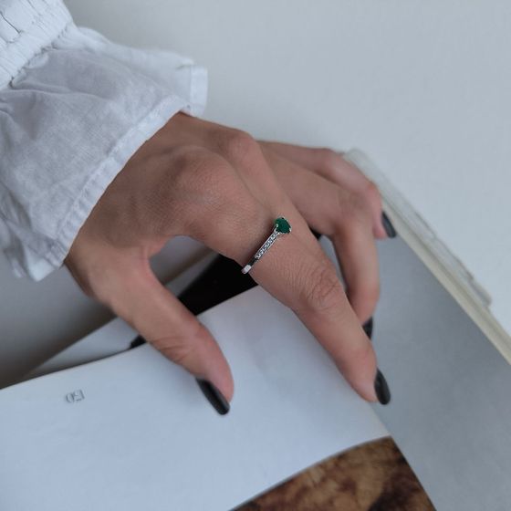 Серебряное кольцо с агатом 0.628ct