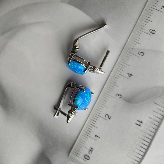 Серебряные серьги с опалом 3.252ct