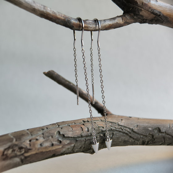 Серебряные серьги без камней