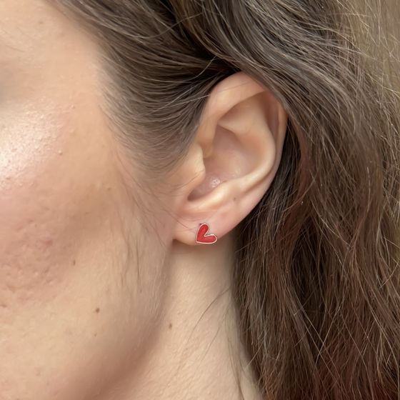 Серебряные серьги с емаллю