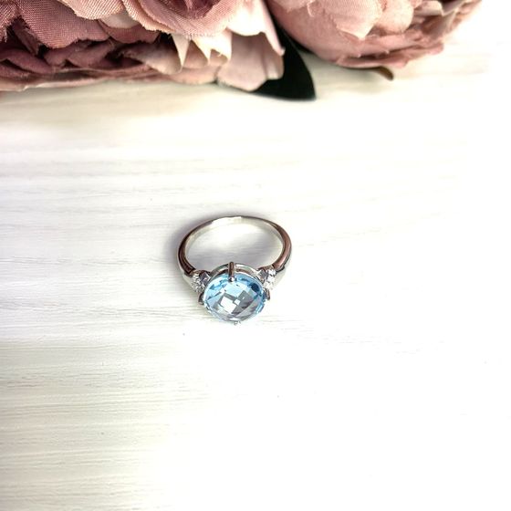 Серебряное кольцо с топазом 4.61ct