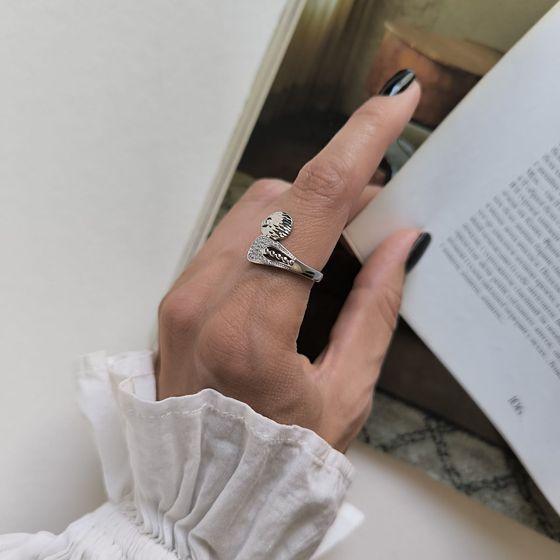 Серебряное кольцо с фианитами