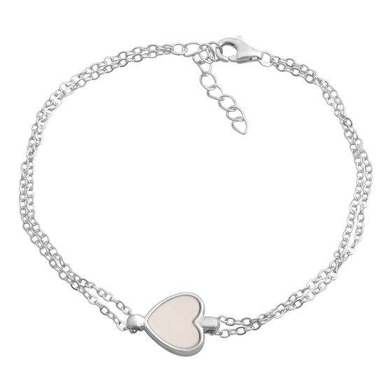 Серебряный браслет с перламутром