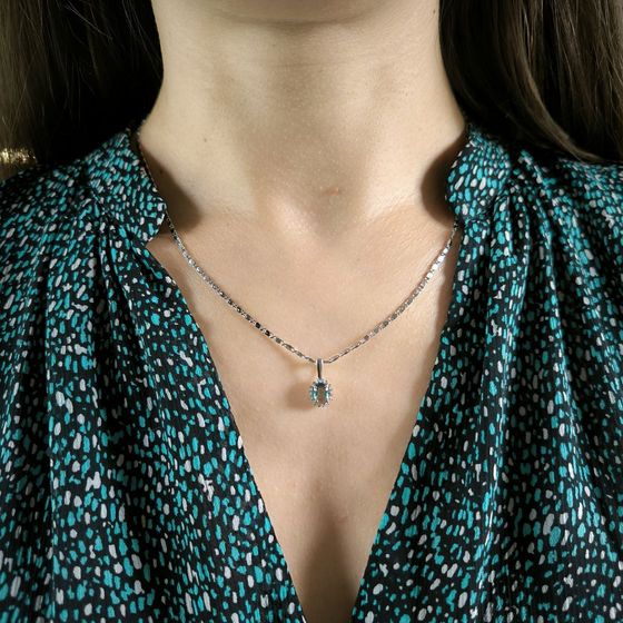 Серебряная подвеска с топазом Лондон Блю 0.746ct