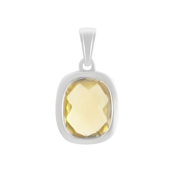 Серебряная подвеска с цитрином nano