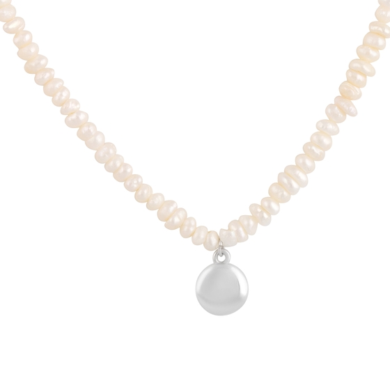 Серебряное колье с жемчугом барочным Серебряное колье с жемчугом барочным