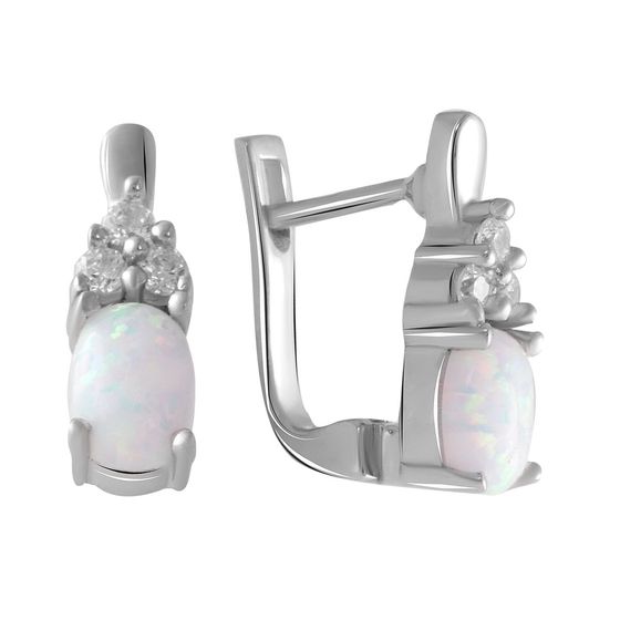 Серебряные серьги с опалом 0.972ct