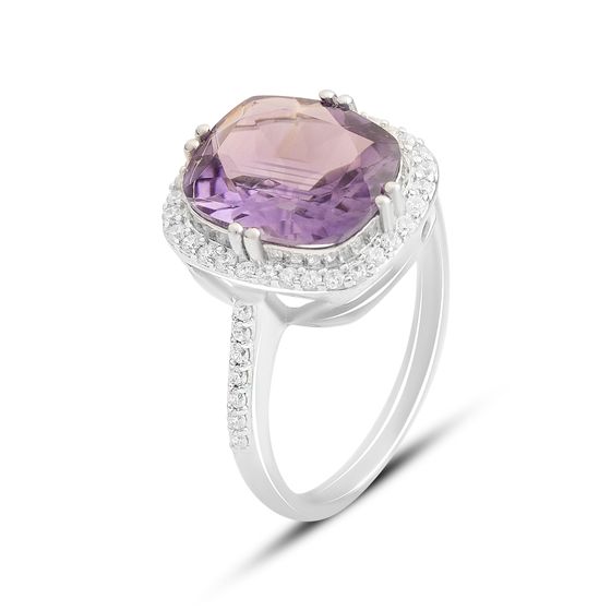 Серебряное кольцо с аметистом 5.507ct