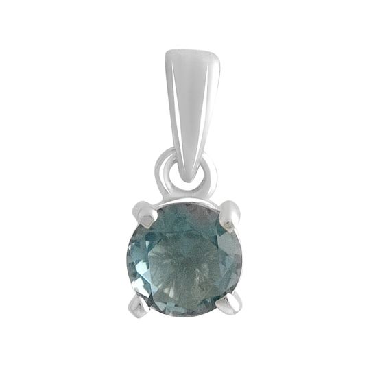 Серебряная подвеска с топазом Лондон Блю 0.34ct
