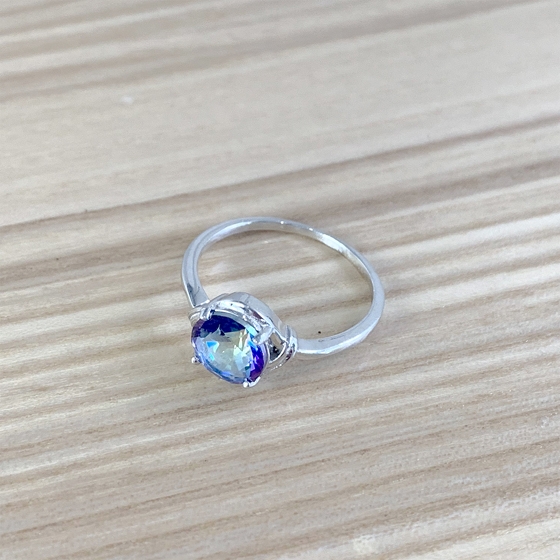 Серебряное кольцо с мистик топазом
