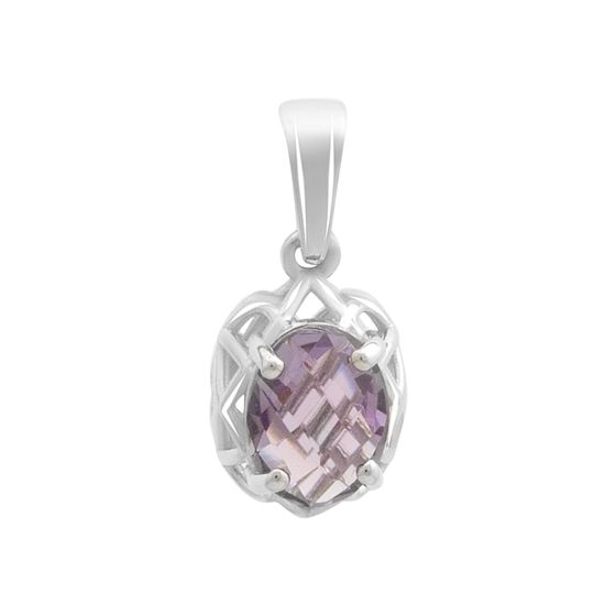 Серебряная подвеска с аметистом 1.02ct