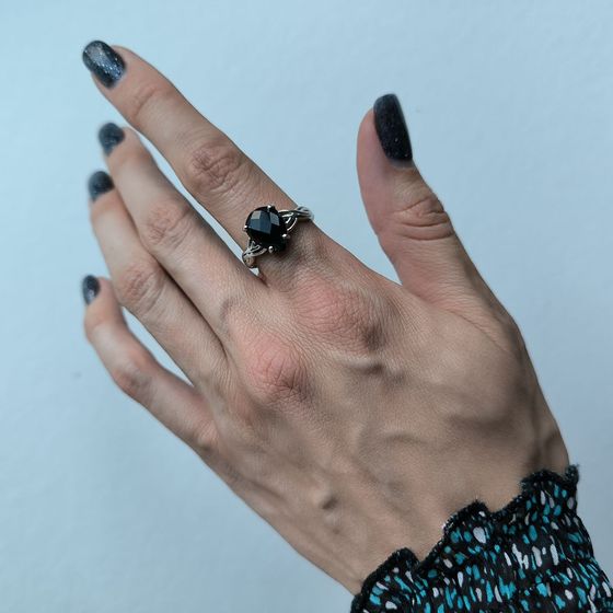 Серебряное кольцо с топазом Лондон Блю 3.363ct