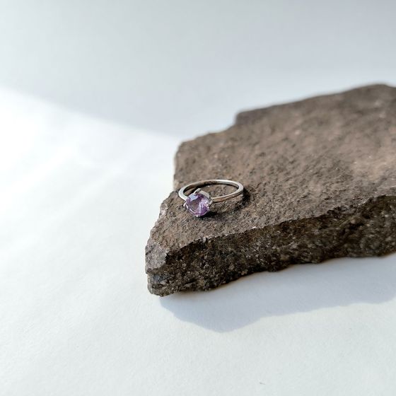 Серебряное кольцо с аметистом 1.25ct