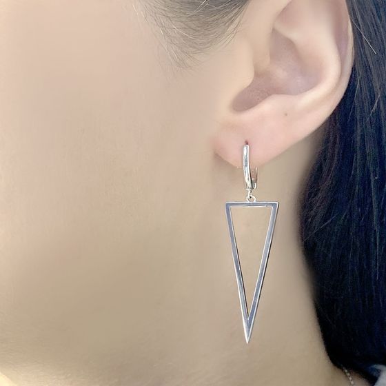 Серебряные серьги без камней