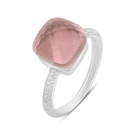 Серебряное кольцо с фианитами