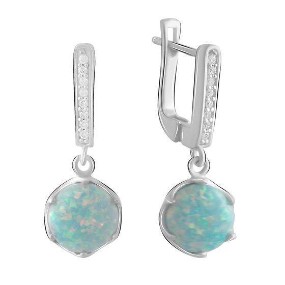 Серебряные серьги с опалом 2.25ct