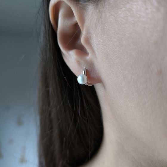 Серебряные серьги с жемчугом Серебряные серьги с жемчугом