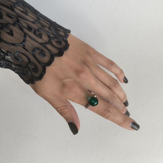 Серебряное кольцо с фианитами