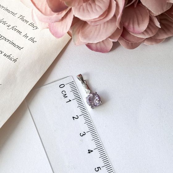 Серебряная подвеска с аметистом 1.703ct