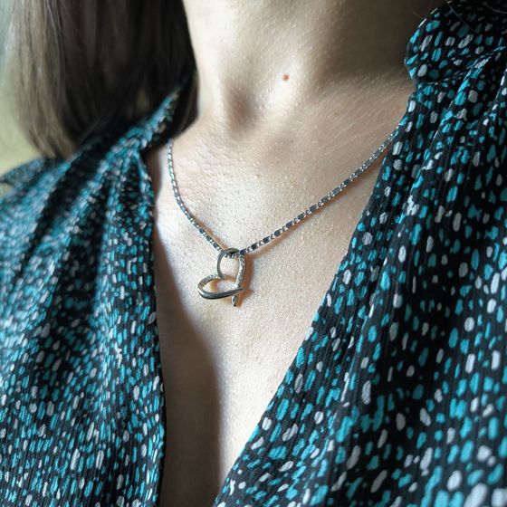 Серебряная подвеска с фианитами