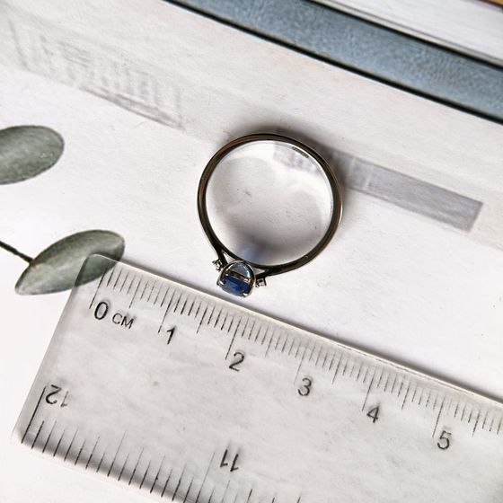 Серебряное кольцо с сапфиром nano 0.597ct