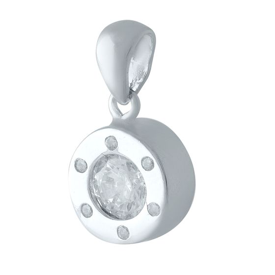 Серебряная подвеска с фианитами