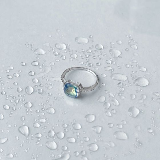 Серебряное кольцо с мистик топазом 5.435ct