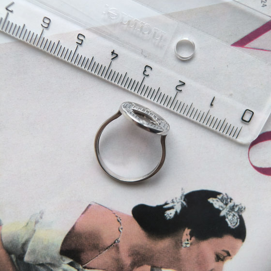 Серебряное кольцо с фианитами 0.14ct