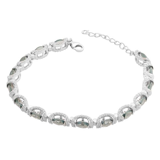 Серебряный браслет с топазом Лондон Блю 8.502ct