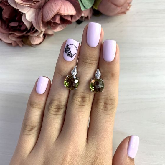 Серебряные серьги с султанитом 7.568ct