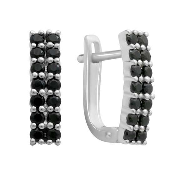 Серебряные серьги с сапфиром 1.603ct