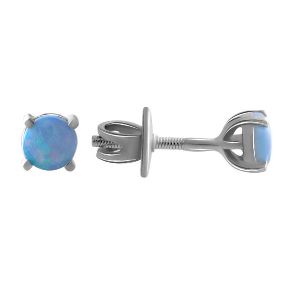 Серебряные серьги с опалом 0.368ct