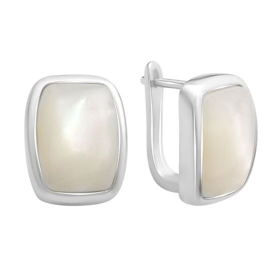 Серебряные серьги с перламутром