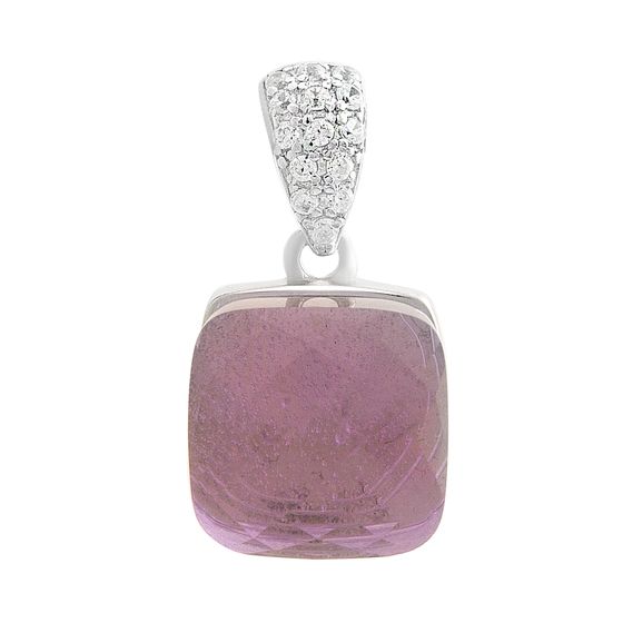 Серебряная подвеска с фианитами