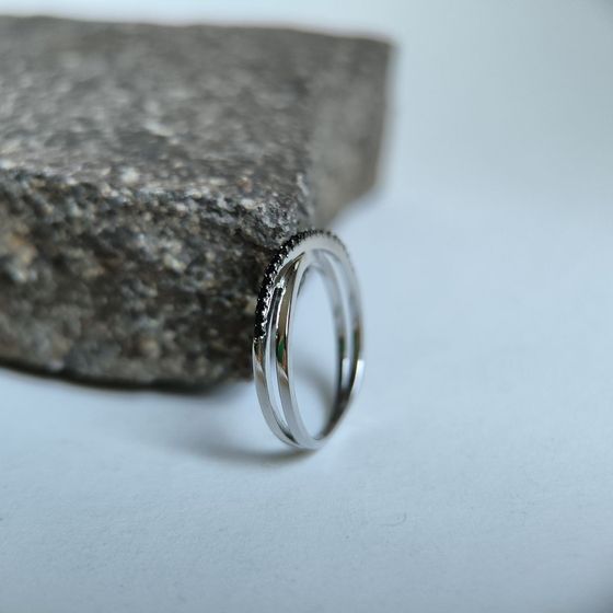 Серебряное кольцо с фианитами
