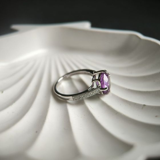 Серебряное кольцо с александритом 5.378ct