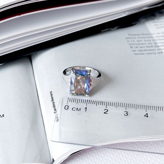 Серебряное кольцо с мистик топазом 12.237ct