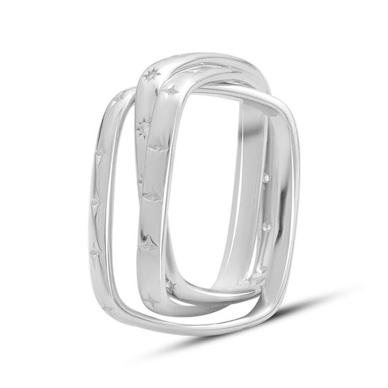 Серебряное кольцо с фианитами