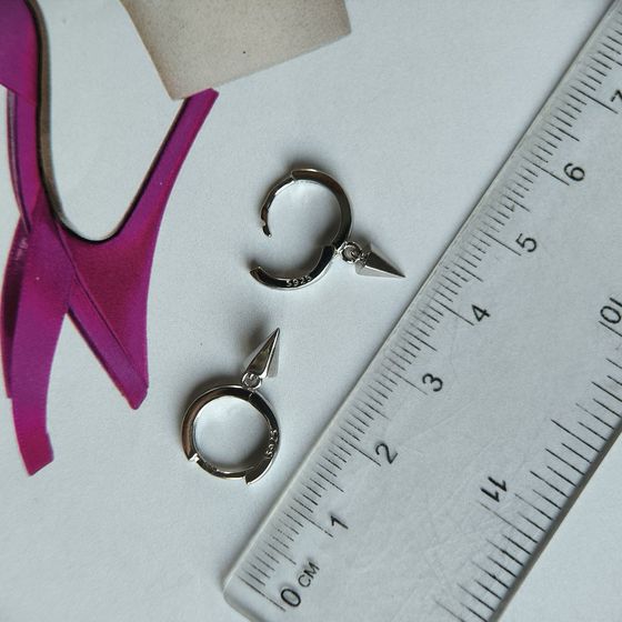 Серебряные серьги без камней