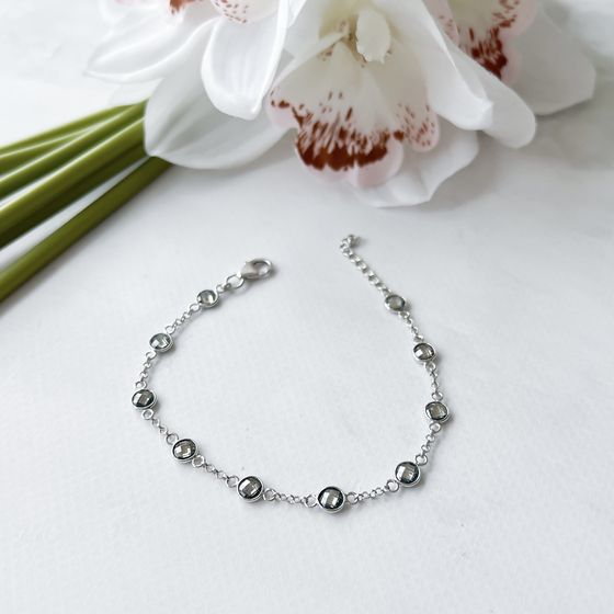 Серебряный браслет с мистик топазом 10.258ct