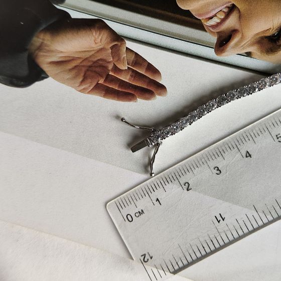 Серебряный браслет с фианитами