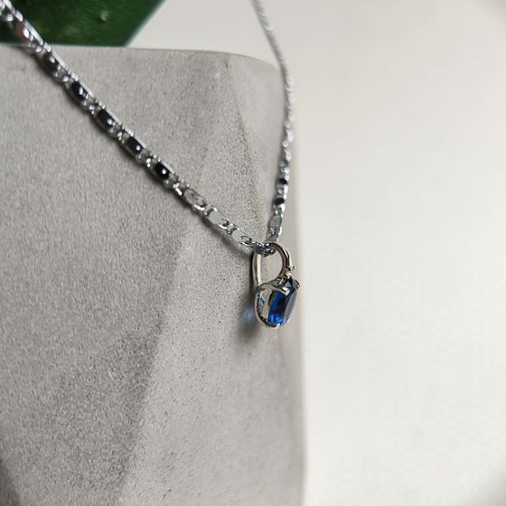 Серебряная подвеска с сапфиром nano 0.582ct