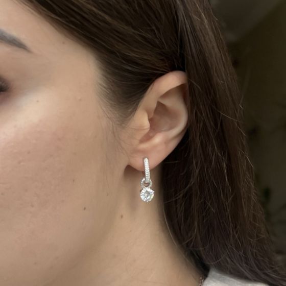 Серебряные серьги с фианитами