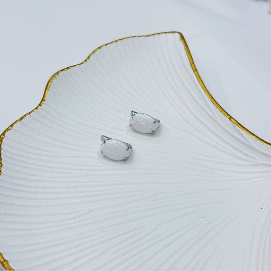 Серебряные серьги с опалом 4.338ct